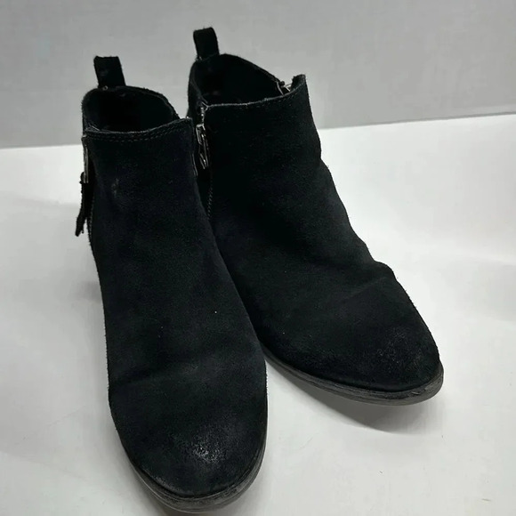 Miz Mooz New York Suede Ankle Boots Booties Side Zip Black Size 38 7.5 8 - Picture 5 of 14